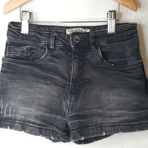 Original Marines Girls 8 Distressed Black Denim Jean Shorts